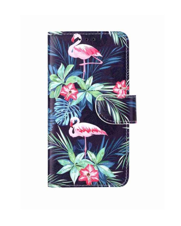 Cityhoesje - Samsung S10e - Bookcase incl. Pasjeshouder Flamingo Donkerblauw