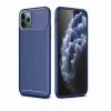 Cityhoesje-iPhone 11 Pro Max Siliconen Carbon – Backcase Blauw - Thumbnail Image 1