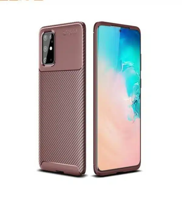 Cityhoesje-Samsung S20 Ultra  Siliconen Carbon Backcase