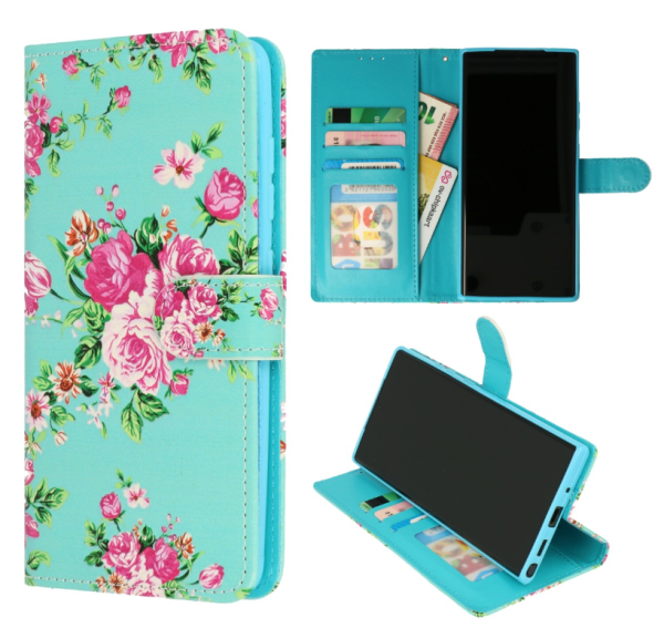 Cityhoesje - Samsung Note 20 Ultra Bookcase - incl. Pasjeshouder Roze Pioenrozen