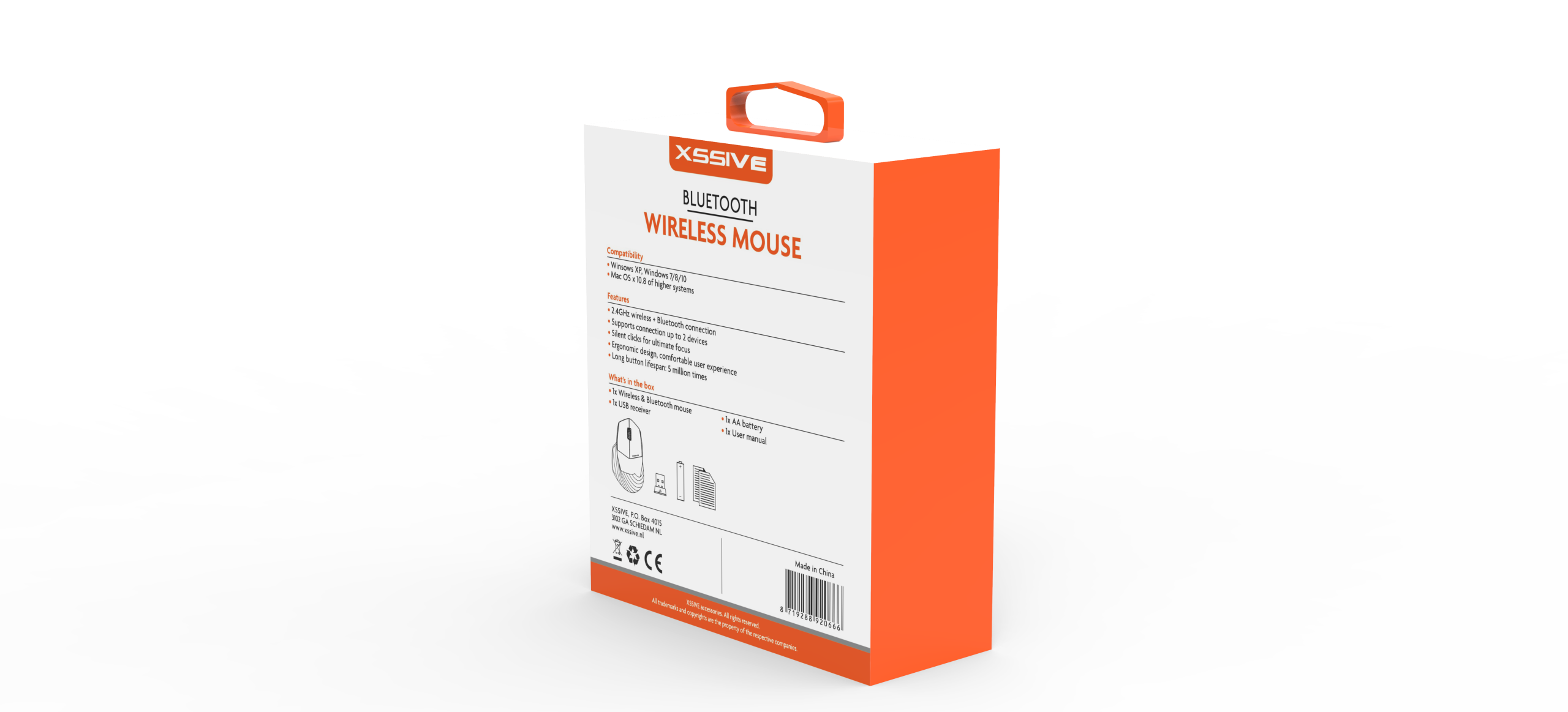 Xssive Bluetooth Wireless Mouse XSS-MS3-06