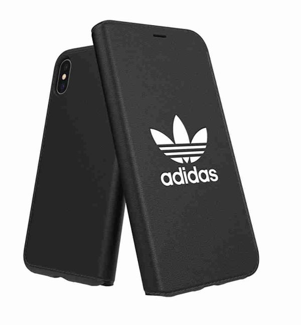Adidas - iPhone X / XS - Book Cover Zwart