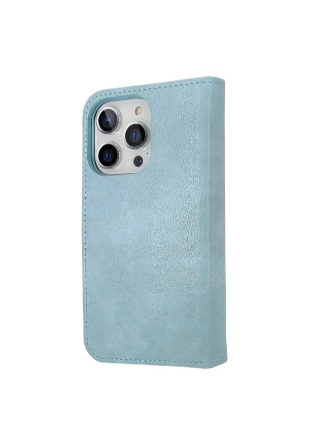 Iphone 13 Pro-bookcase-6 Pasje Magnetic 2in1-Turquoise-3-Cityhoesje.nl