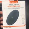 Table Pad 15W Wireless Charging zwart Colour Universal Charger XSS-W1WT FOD2