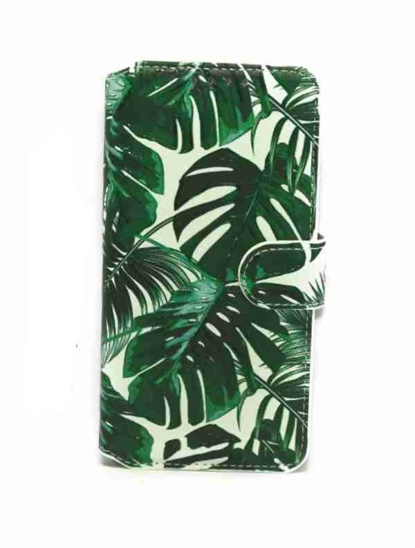 Cityhoesje-Bookcase iPhone 11 Pro-incl. Pasjeshouder Groene Bladeren