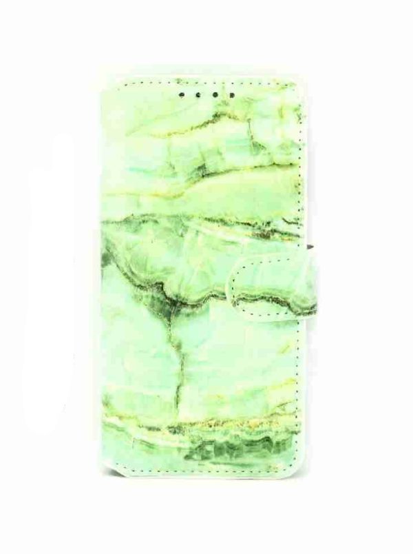 Cityhoesje-Bookcase iPhone 11 Pro-incl. Pasjeshouder Groen - Marmer