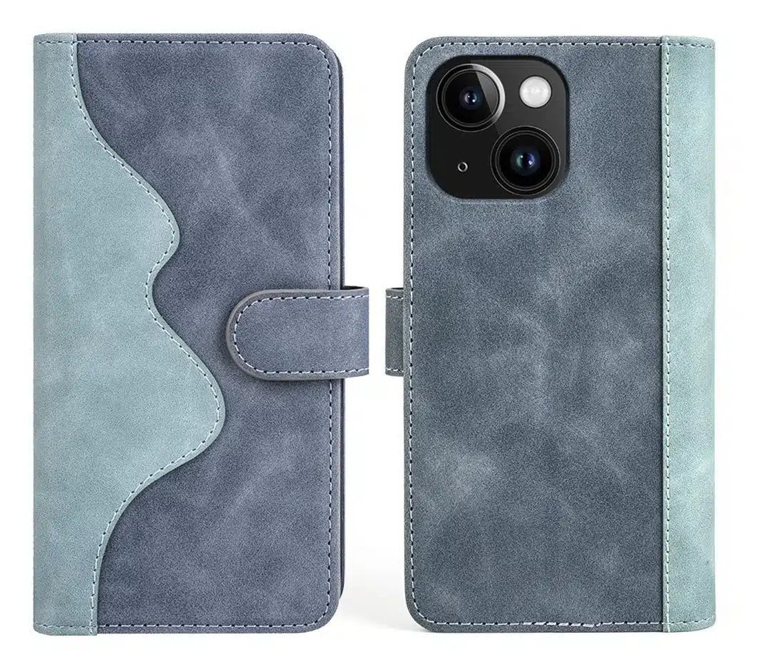 Cityhoesje-iPhone 15 hoesje - Bookcase - Boekmodel Lederlook - Afbeelding 1