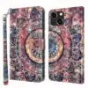 Iphone 13-14-Bookcase-Print-Colorful Mandalas-1-Cityhoesje.nl