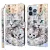 Iphone 13 Pro-Bookcase-Print-Two cats-1-Cityhoesje.nl