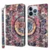 Iphone-13 ProMax-Bookcase-Print-Colorful Mandalas-1-Cityhoesje.nl
