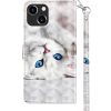 Iphone 14 Plus-Bookcase-Print-White cat-9-Cityhoesje.nl