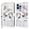 Iphone 14 Pro-Bookcase-Print-White cat-1-Cityhoesje.nl