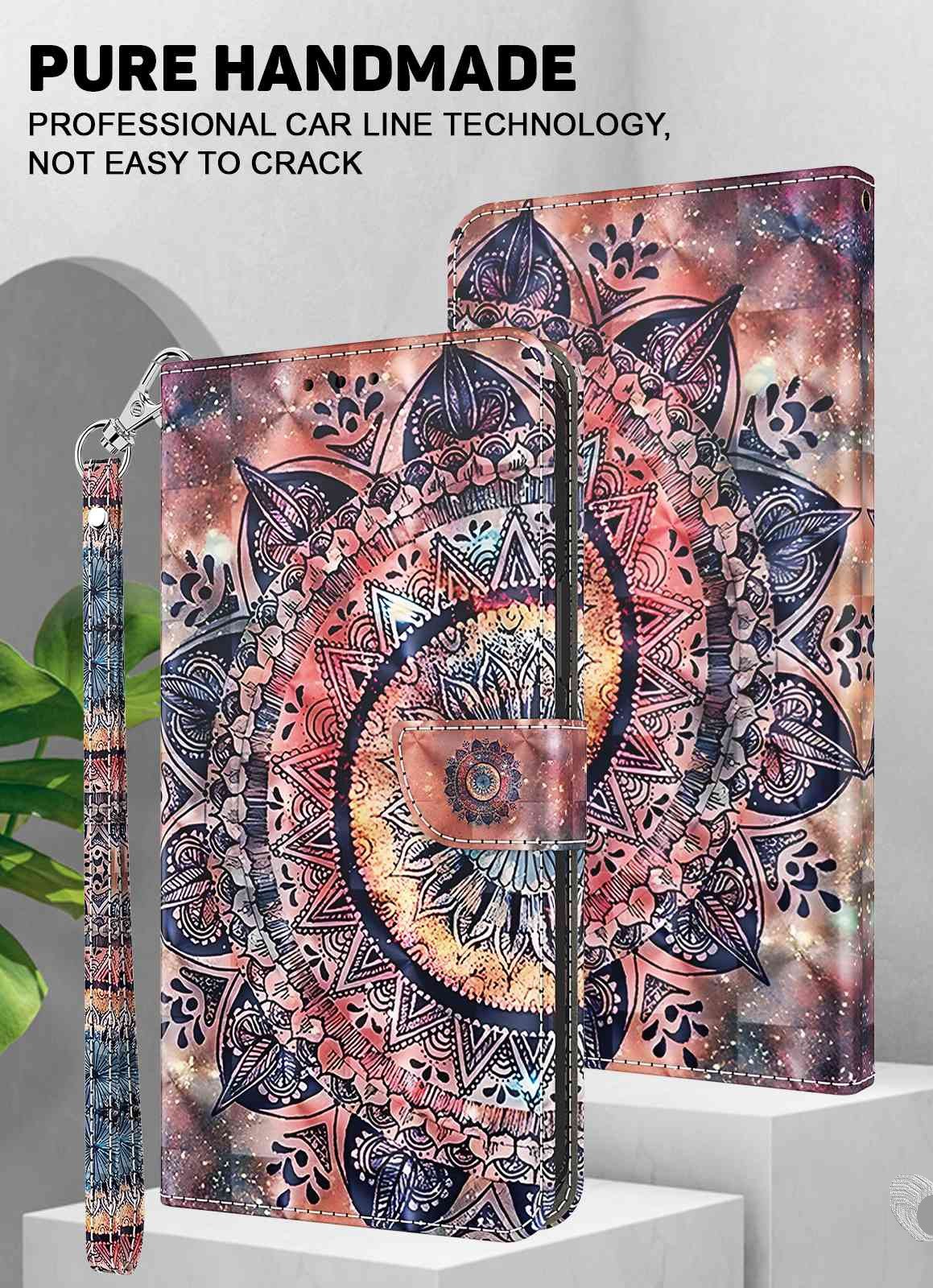 Iphone14-Pro-Bookcase-Print-Colorful Mandalas-4-Cityhoesje.nl