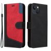 PU Leather-Bookcase-IPhone 15-Zwart-Rood-1-Cityhoesje.nl