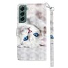 Samsung S22 5G-Bookcase-Print-White cat-9-Cityhoesje.nl