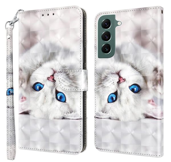Cityhoesje - Samsung Galaxy S23 - Bookcase - Print 3D katten - incl. Pasjeshouder