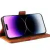 YK-Magnetic Clasp Drop-Bookcase-Bruin-2-Iphone 15 ProMax-Cityhoesje.nl