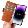 YK-Magnetic Clasp Drop-Bookcase-Bruin-6-Iphone 15 ProMax-Cityhoesje.nl