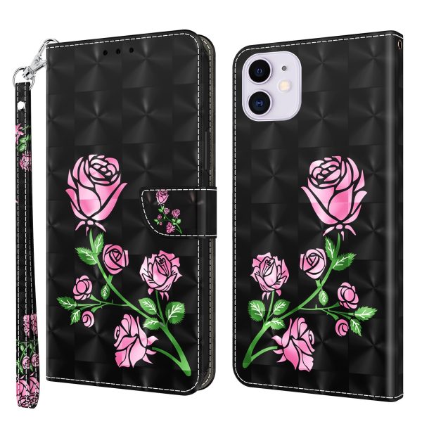 Cityhoesje-iPhone 11-Bookcase-3D Couple Roses