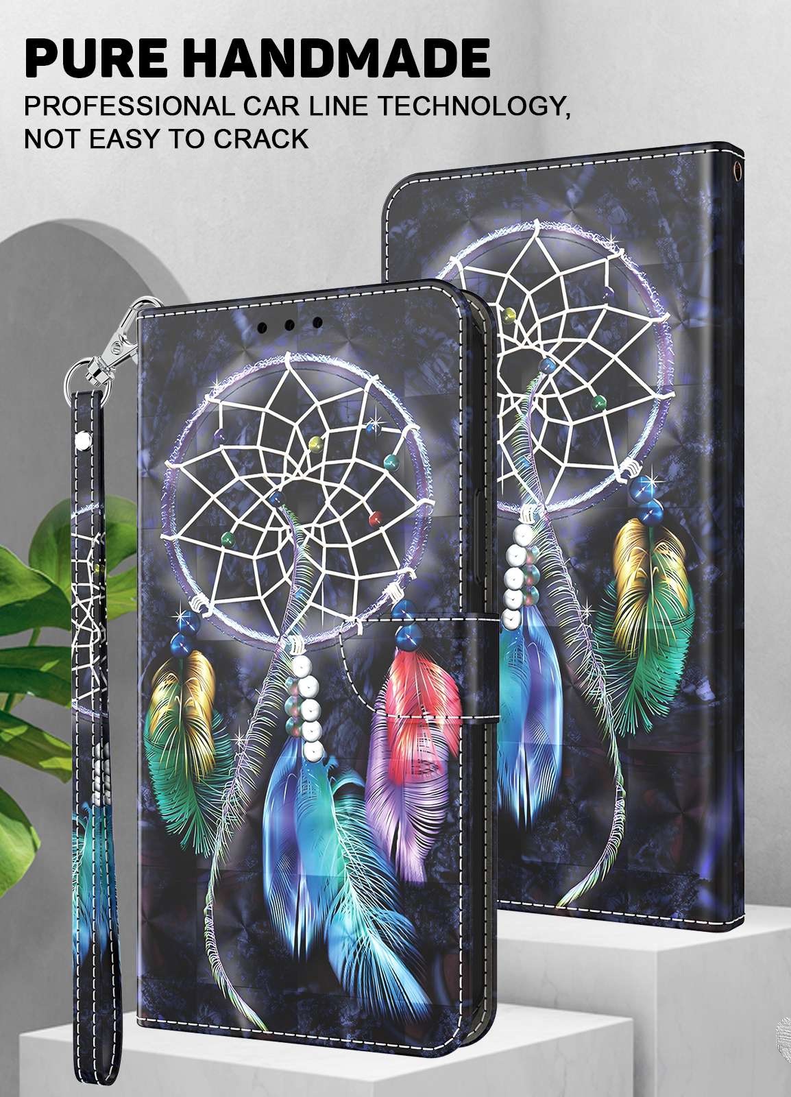Iphone 13 Pro-Bookcase-Print-Dromenvanger-4-Cityhoesje.nl
