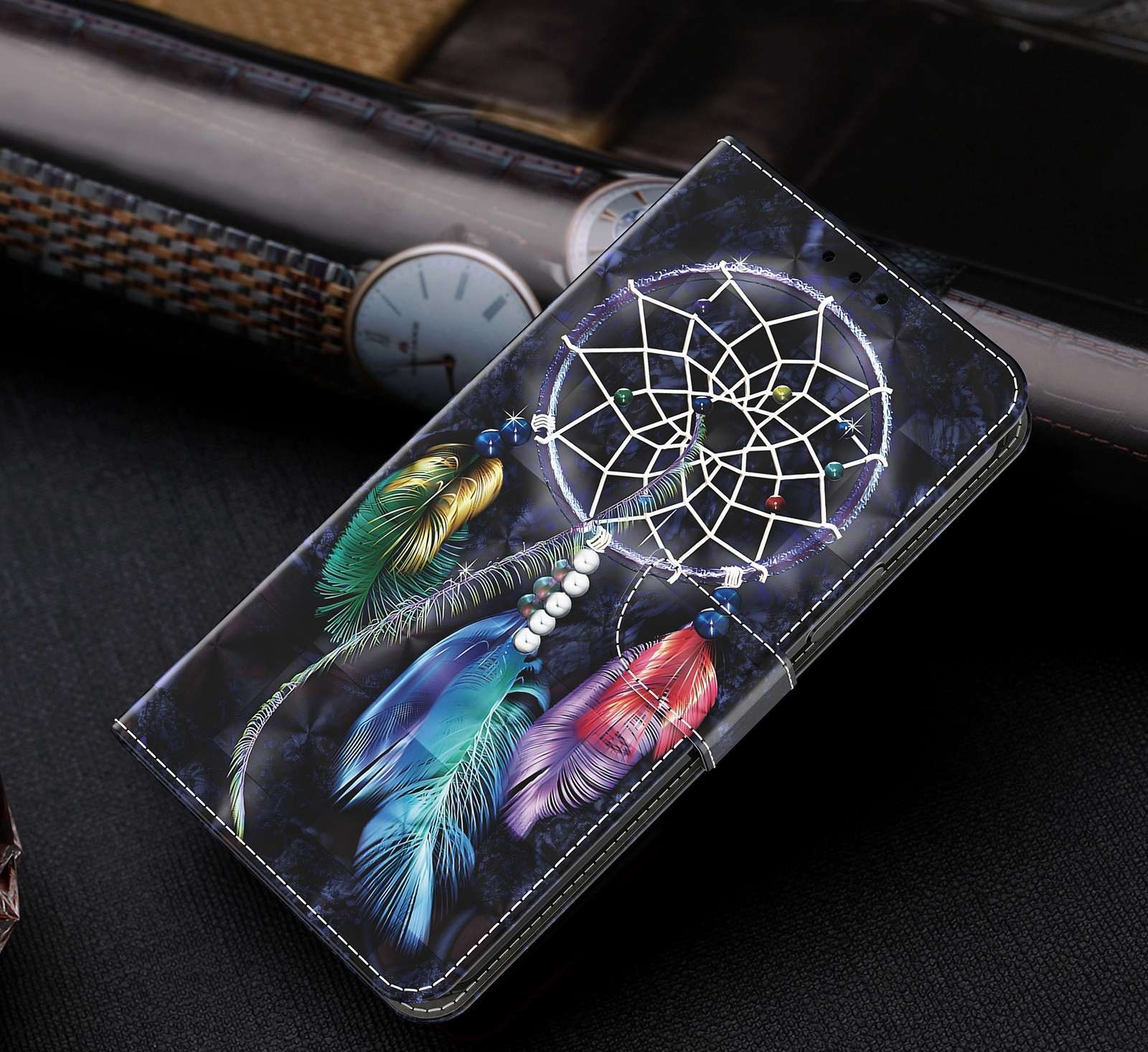 Iphone 13 Pro-Bookcase-Print-Dromenvanger-7-Cityhoesje.nl