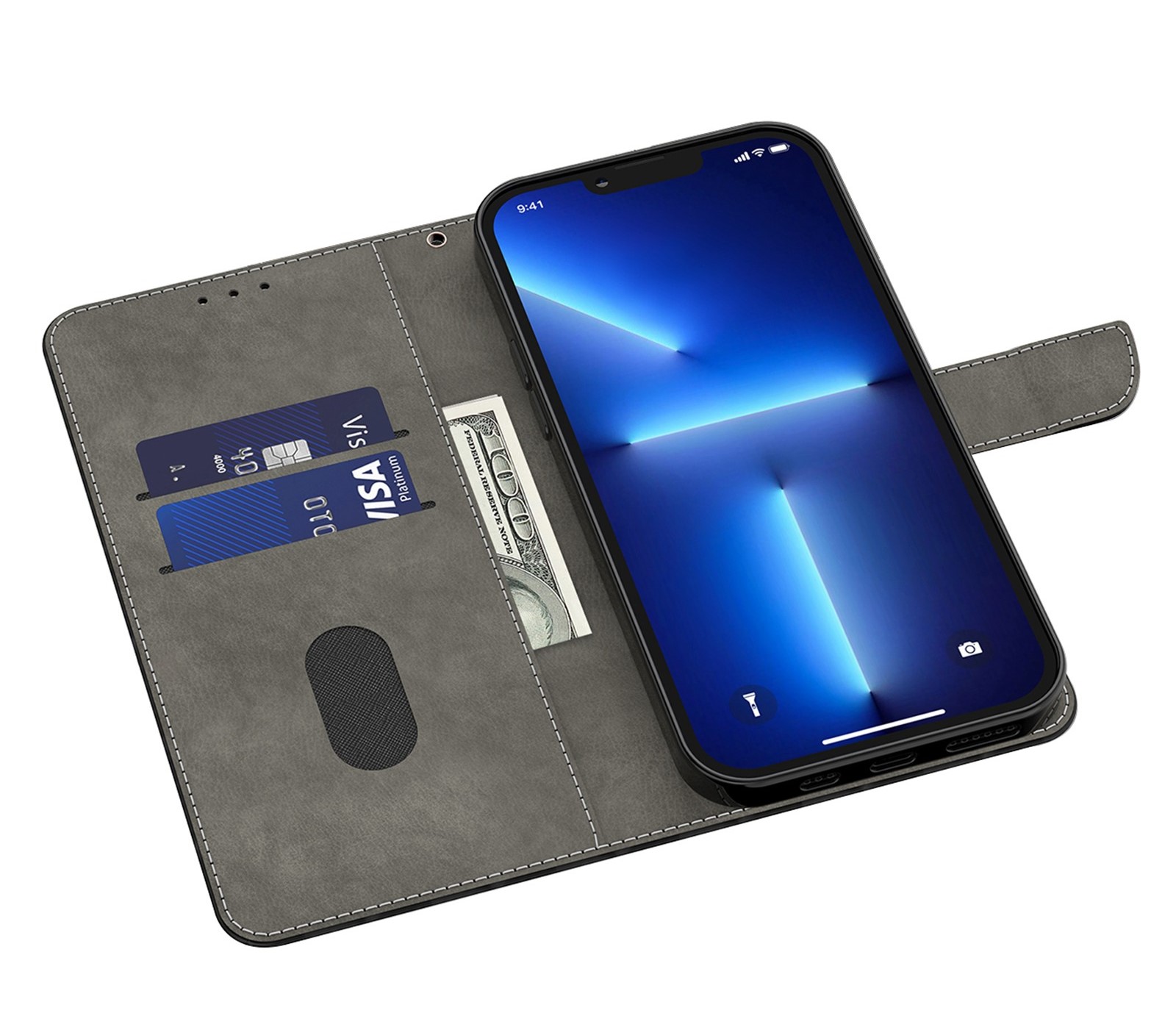 Cityhoesje-Bookcase iPhone 14 Plus-15 Plus-3D-Dromenvanger - Afbeelding 3