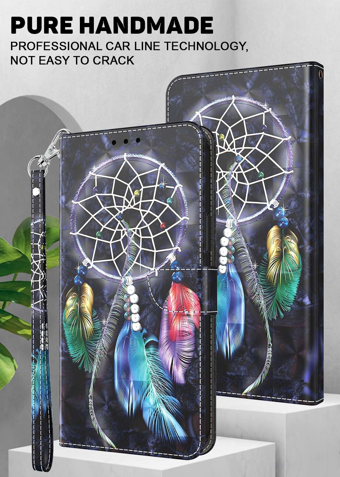 Cityhoesje-Bookcase iPhone 14 Plus-15 Plus-3D-Dromenvanger - Afbeelding 4