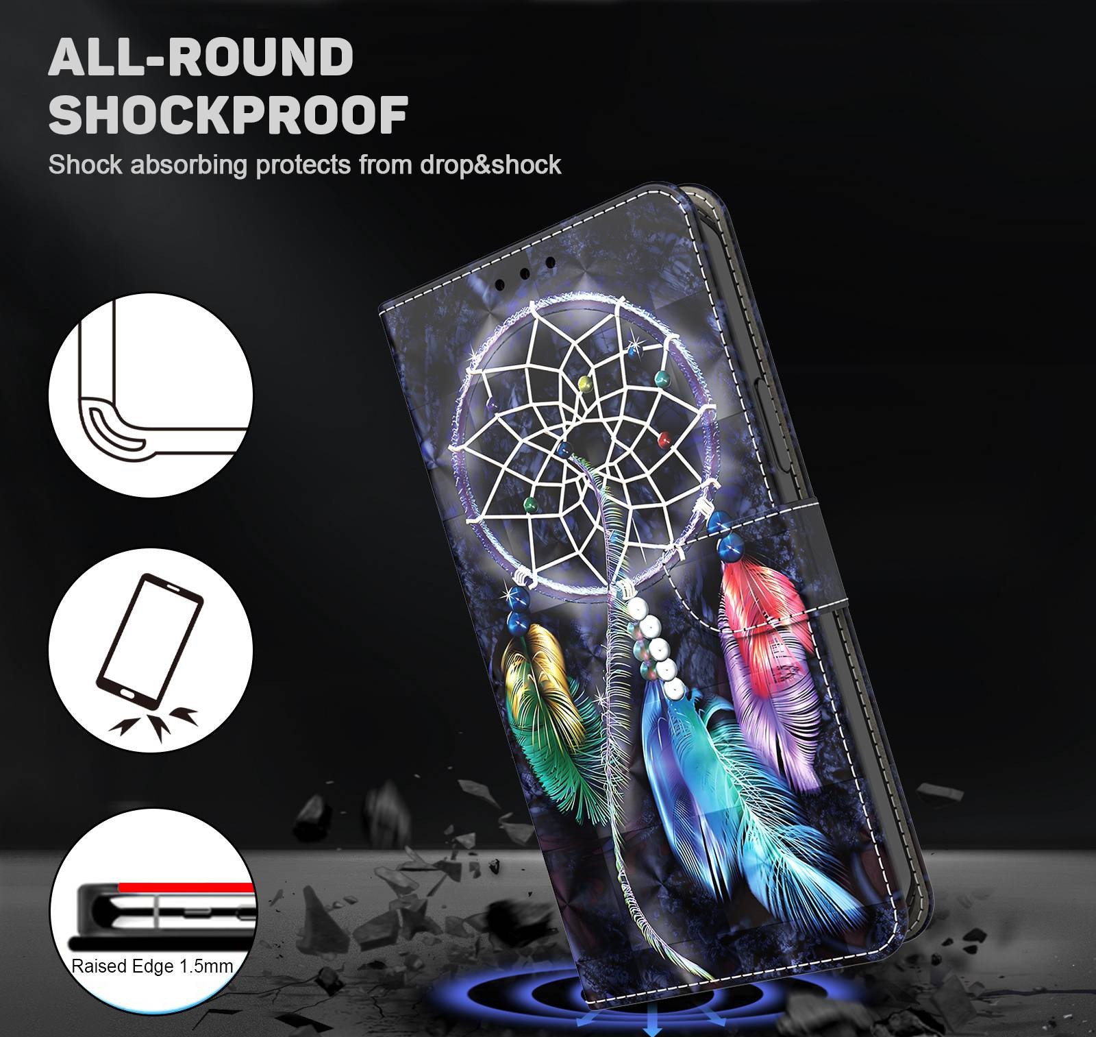 Cityhoesje-Bookcase iPhone 14 Plus-15 Plus-3D-Dromenvanger - Afbeelding 6