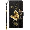 Iphone 14 Plus-Bookcase-Print-Golden Butterflies-8-Cityhoesje.nl
