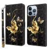 Iphone 14 Pro-Bookcase-Print-Golden Butterflies-1-Cityhoesje.nl