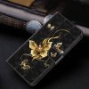 Iphone 14 Pro-Bookcase-Print-Golden Butterflies-7-Cityhoesje.nl