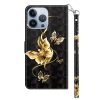 Iphone 14 Pro-Bookcase-Print-Golden Butterflies-9-Cityhoesje.nl