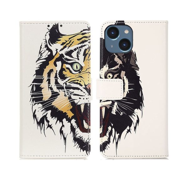 Cityhoesje-iPhone 15-Bookcase-Print-Tijger -