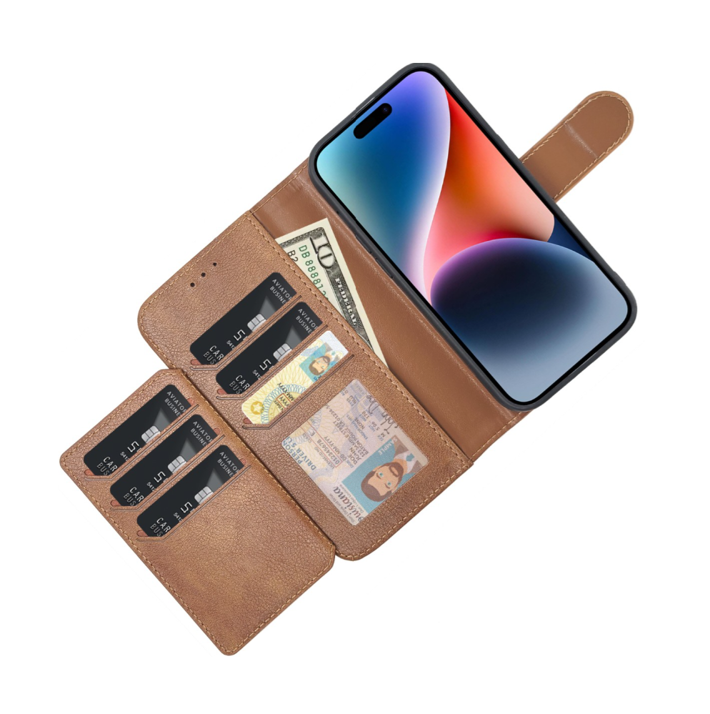 Casemania - iPhone 15 - 2 in 1 - Bookcase incl. Pasjeshouder - Afbeelding 5