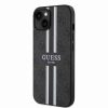 Guess iPhone 15 Hardcase hoesje - 4G Printed Stripes - Zwart Back Cover1