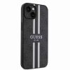 Guess iPhone 15 Hardcase hoesje - 4G Printed Stripes - Zwart Back Cover4