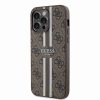 Guess iPhone 15 Pro Max Hardcase hoesje - 4G Printed Stripes - Bruin1