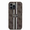 Guess iPhone 15 Pro Max Hardcase hoesje - 4G Printed Stripes - Bruin2