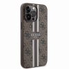 Guess iPhone 15 Pro Max Hardcase hoesje - 4G Printed Stripes - Bruin3