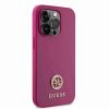 Guess iPhone 15 Pro Max TPU Back Cover hoesje - 4G Metal Logo - Strass - Roze3