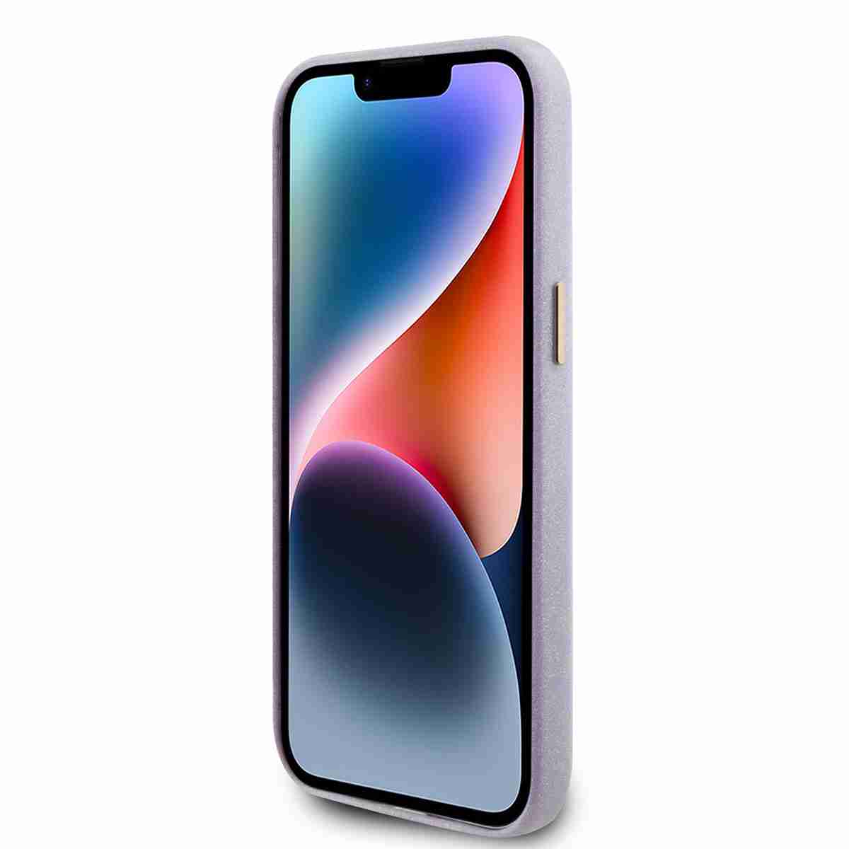 Guess iPhone 15 Pro Max TPU Back Cover hoesje - Glitter Glossy Script - Lila7