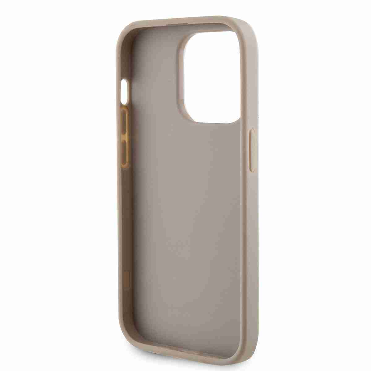 Guess iPhone 15 Pro TPU Back Cover hoesje - 4G Metal Logo - Strass - Goud10