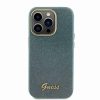 Guess iPhone 15 Pro TPU Back Cover hoesje - Glitter Glossy Script - Khaki3