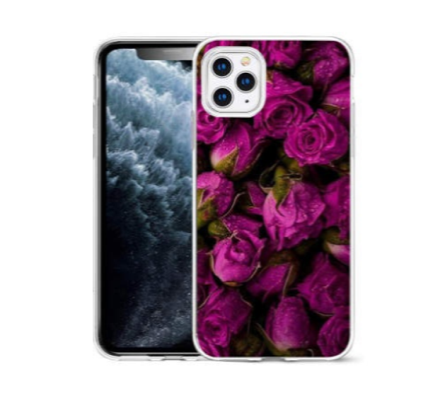 Cityhoesje - Backcover iPhone 14 Pro Max - Bloemen Roos - Afbeelding 1