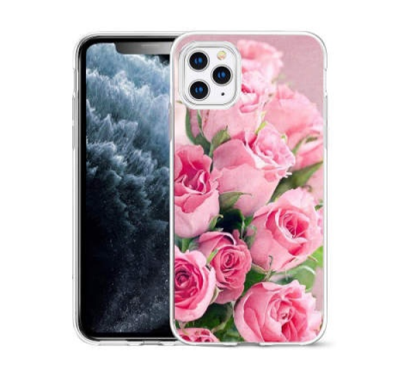 Iphone-14 Pro Max-Backcase- Bloemen-Roos Roze-1-Cityhoesje.nl
