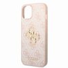 Guess iPhone 15 Hardcase hoesje - 4G - Big Metal Logo - Roze4