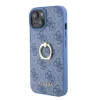 Guess iPhone 15 Hardcase hoesje - 4G - Met Ringhouder - Blauw1