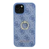 Guess iPhone 15 Hardcase hoesje - 4G - Met Ringhouder - Blauw3
