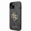 Guess iPhone 15 Plus Hardcase hoesje - 4G - Big Metal Logo - Grijs1