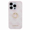 Guess iPhone 15 Pro Hardcase hoesje - 4G - Met Ringhouder - Roze2